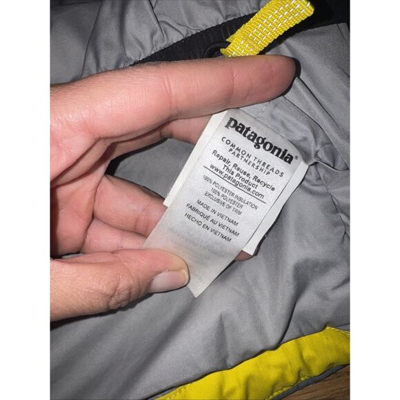 Patagonia H2NO Snowshot Ski Jacket Boys M 10 Insulated Blue Black Coat Parka - Picture 9 of 9